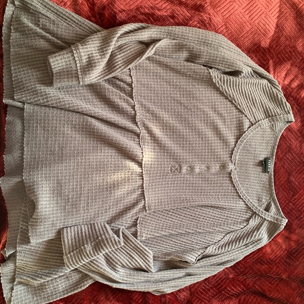 Grey Babydoll Pullover